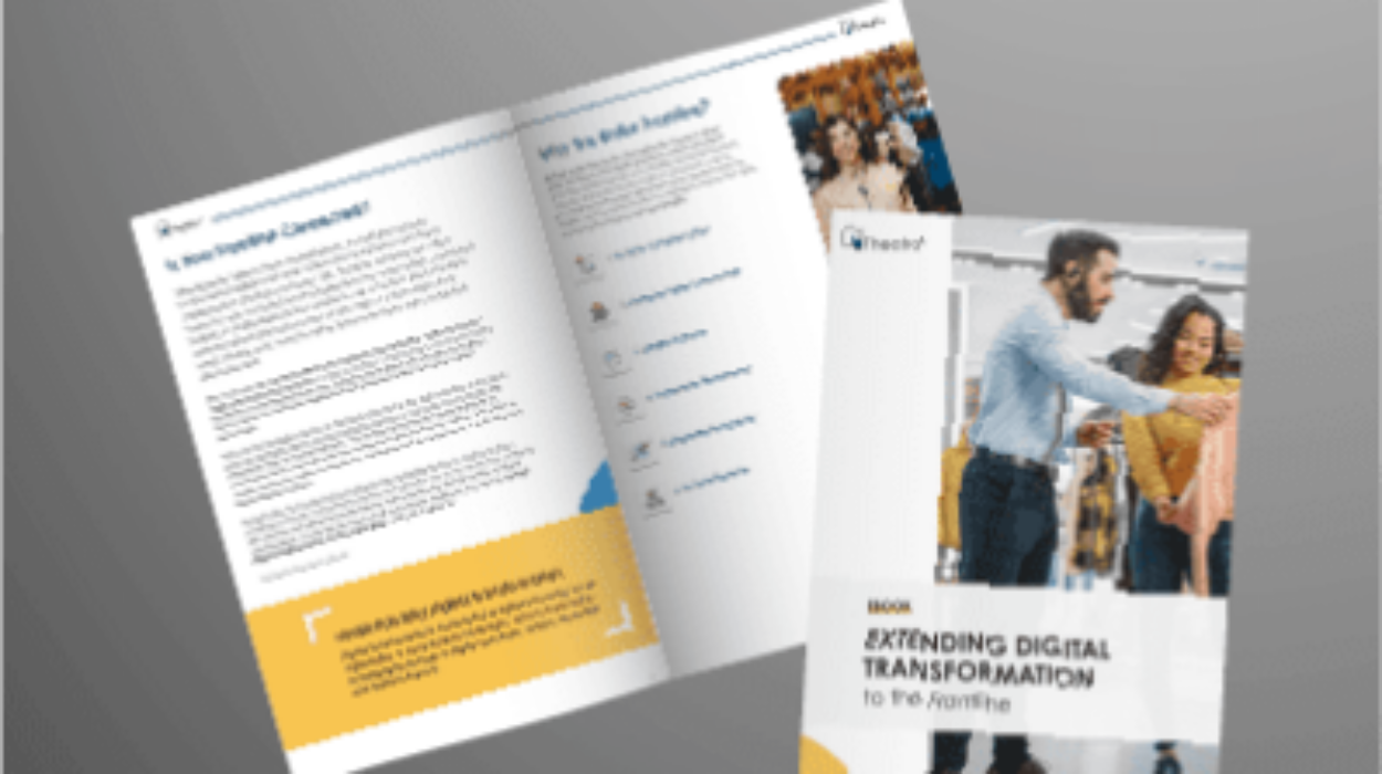 an image of an informational document about extending digital transformation with theatro