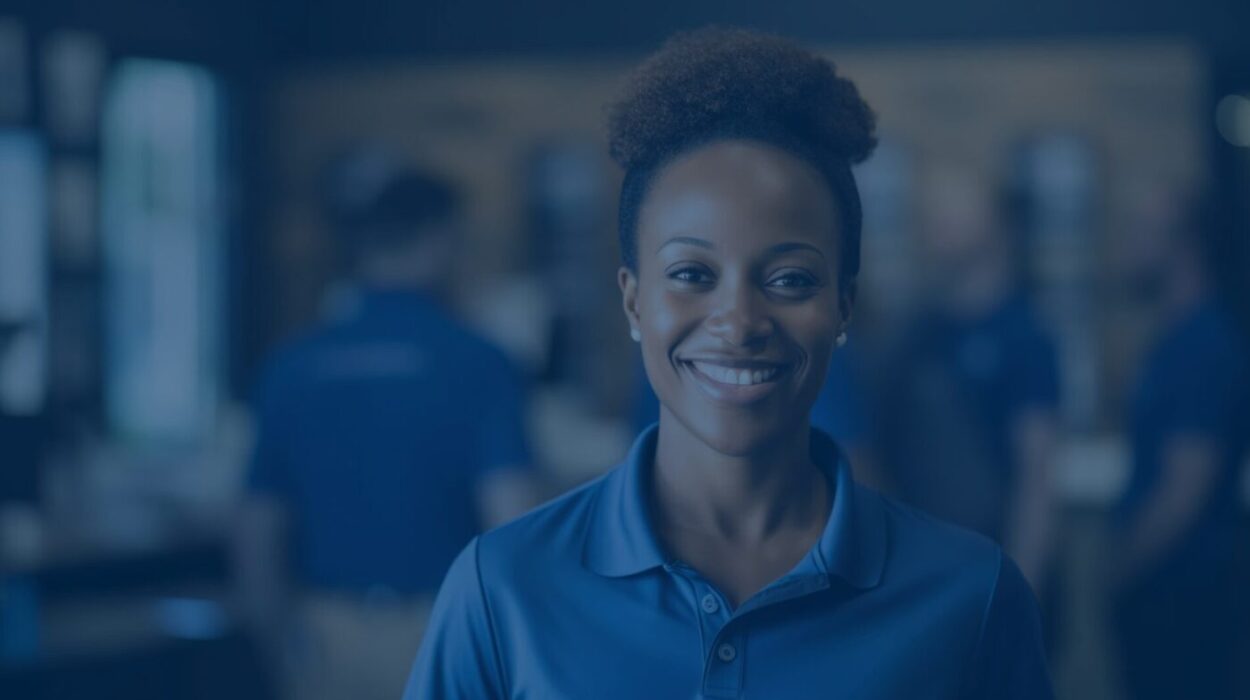 retail storw employee smiling