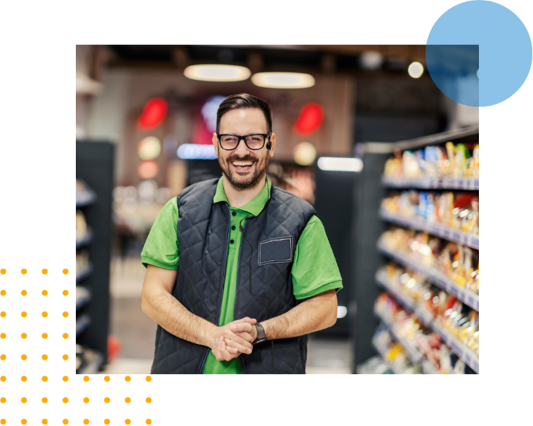 Employee Smiling Using Theatro